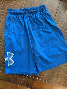 Under Armour Men’s Royal Blue Athletic Shorts with Logo
